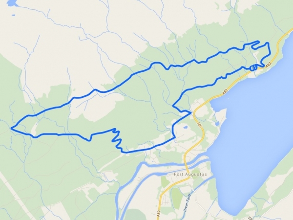 Google Map for Allt na Criche through the Inchnacardoch Forest to Jenkins Park Walk  Fort Augustus