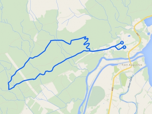 Google Map for Jenkins Park Forest Circular Walk Fort Augustus