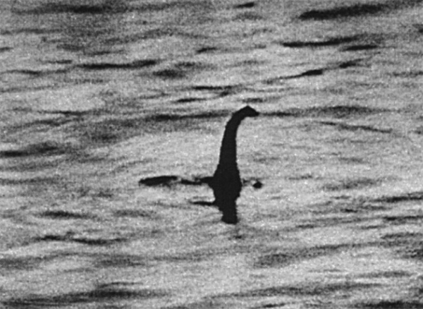 The photograph allegedly showing the Loch Ness Monster, which the Daily Mail ran on its front page in 1934. It was later revealed to be fake