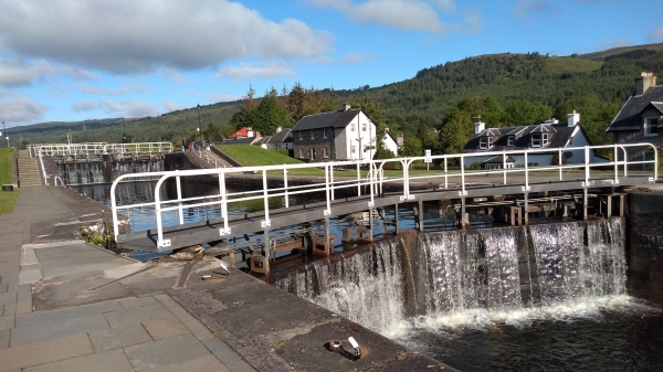 The Caledonian Canal Running Through The Centre Of Fort Augustus